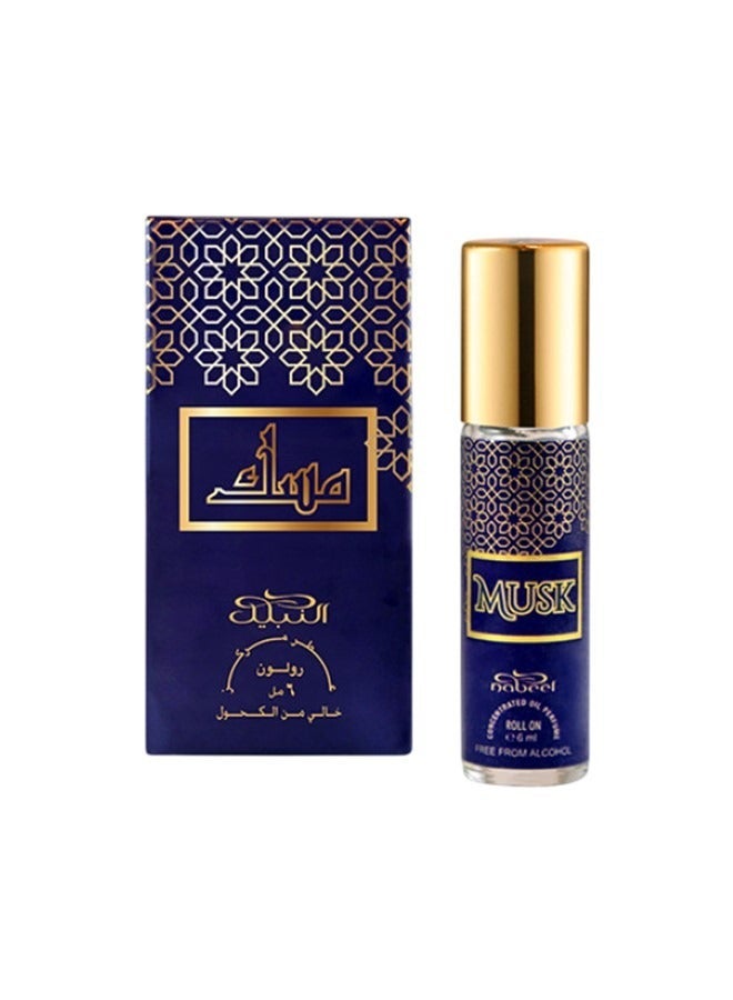 Nabeel Musk Roll-On Oil Perfume 6 ML Pure Long-Lasting Musk Attar for Men and Women - Image 1
